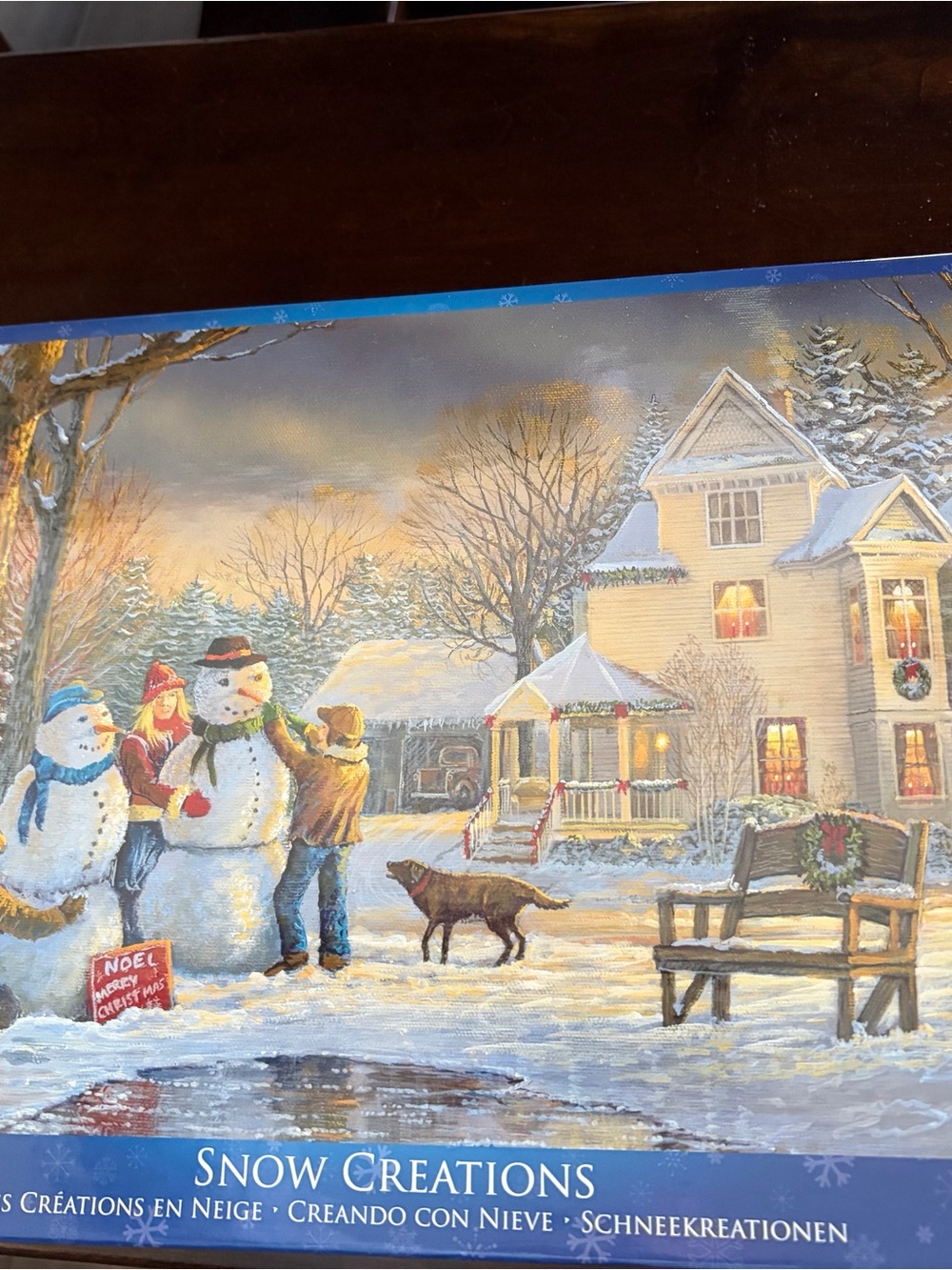 Snow Creations Holiday Jigsaw Puzzle - Blue Winter Scene
